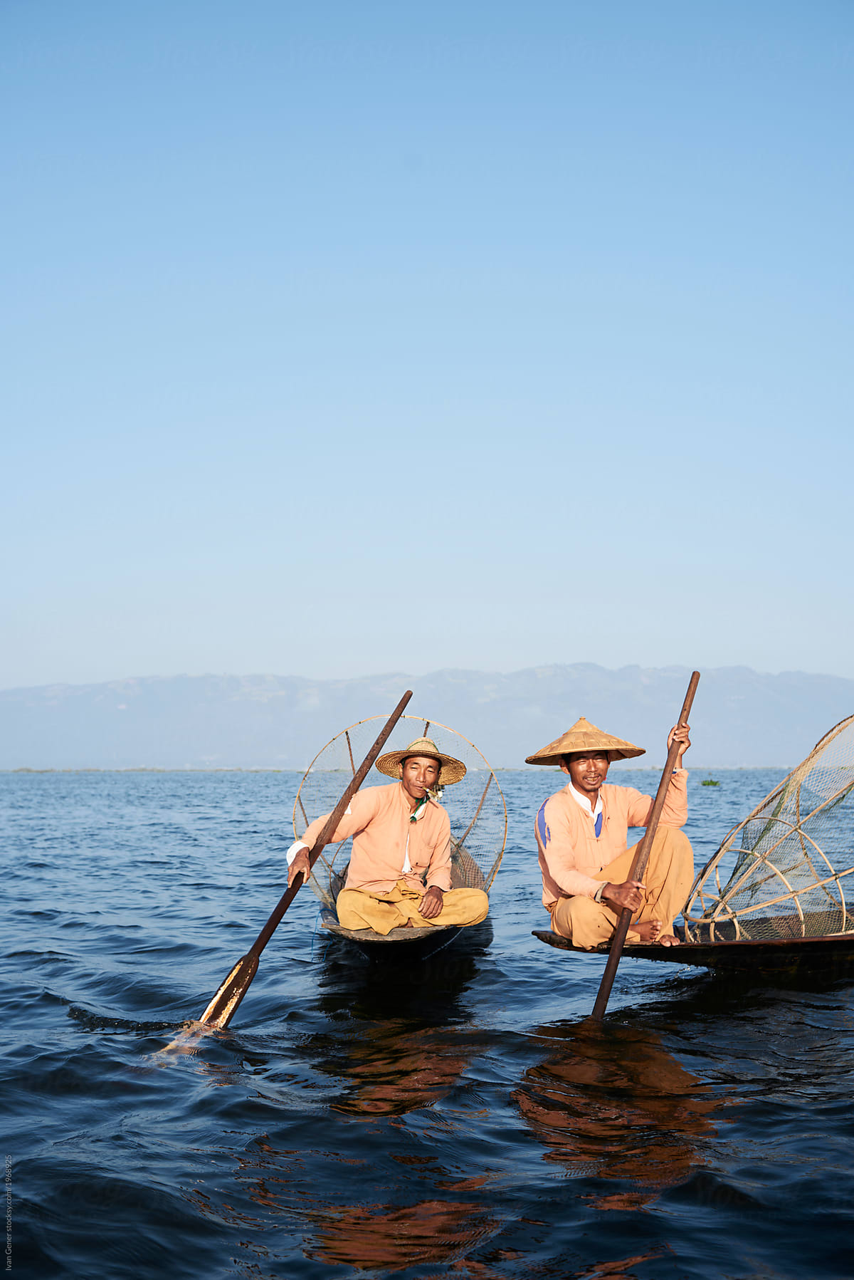 Fishermen working at Inle lake