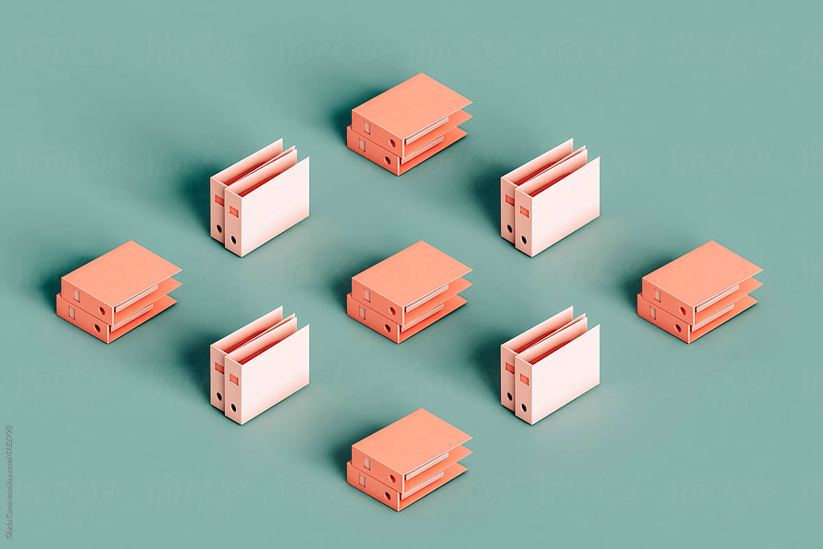 rhombus from pink office folders