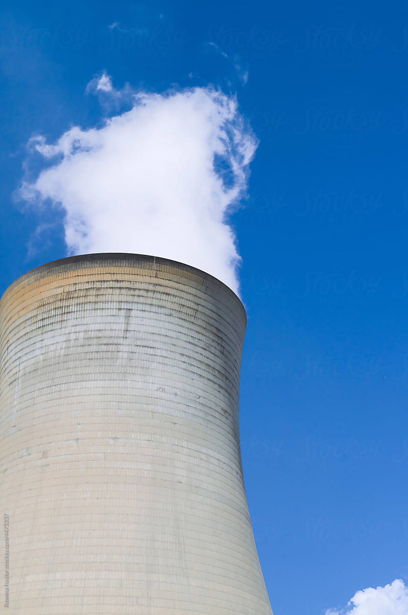 Cooling tower at coal-fired power plant