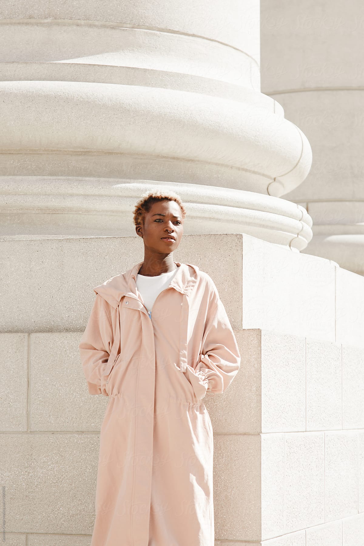 Basics on pink fashion outdoors