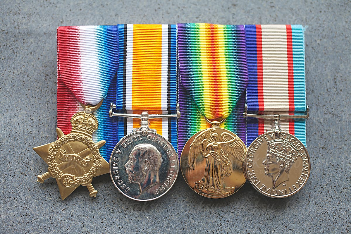 Replica Australian army service and war medals