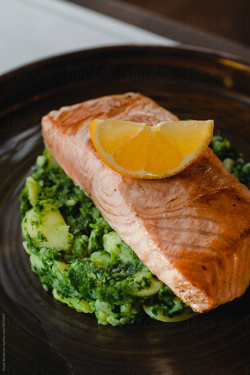Seared Salmon Fillet With Side DIsh.