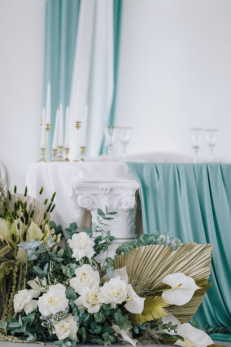 Flower decor interior banquet