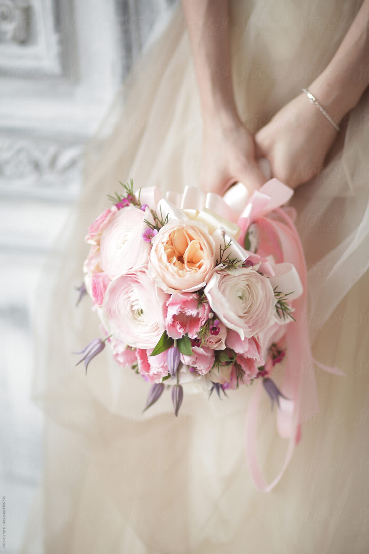 Bride Holding Wedding Bouquet By Stocksy Contributor Pietro Karras Stocksy 3499