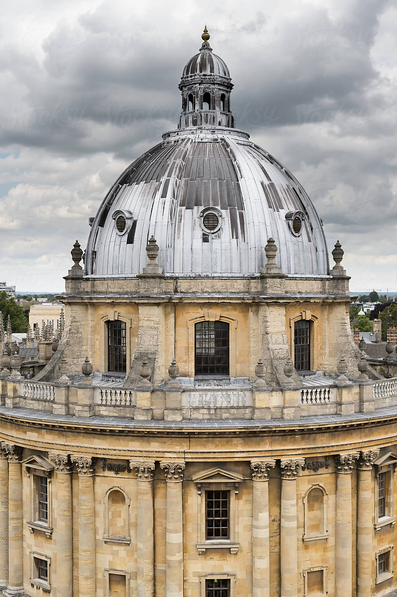 The Oxford Radcliffe Camera in front of storm clouds