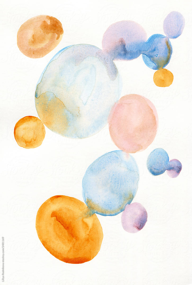 Colorful circles on paper
