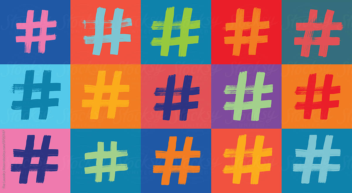 Big Hashtag Symbol Pattern