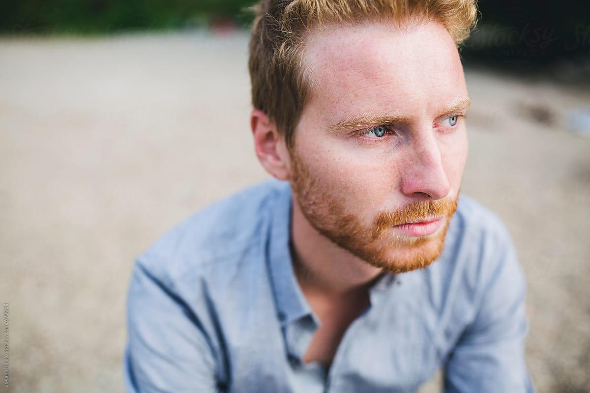 Portrait of a handsome ginger haired man