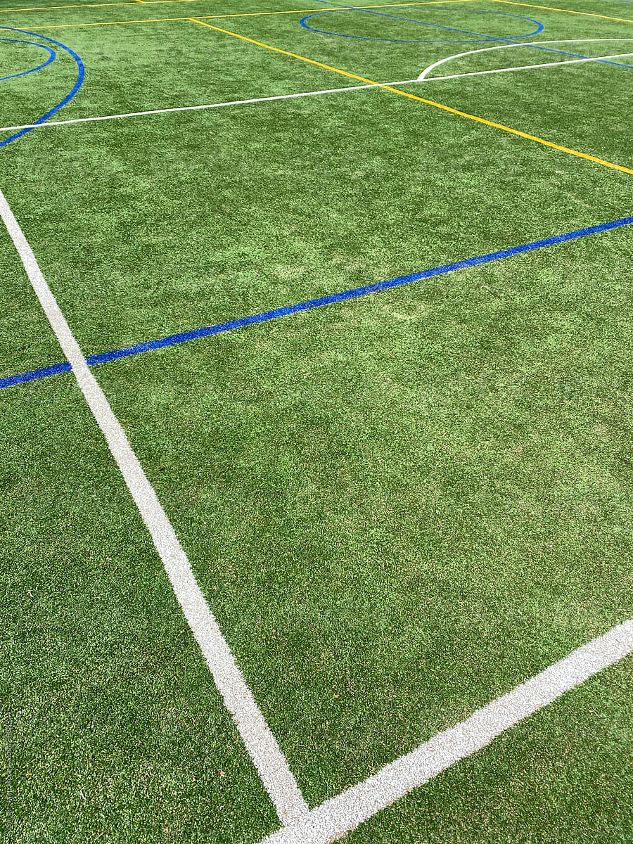 sports field with lines