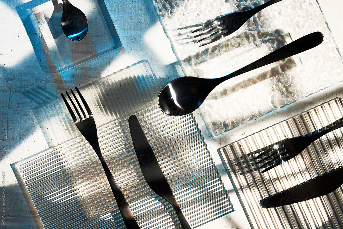 Cutlery Still Life with Shadows