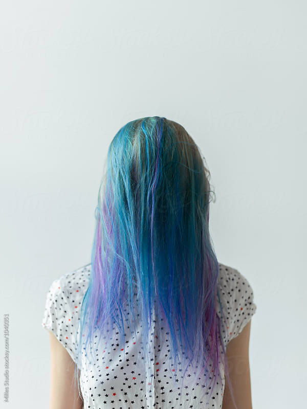 Girl with dyed hair