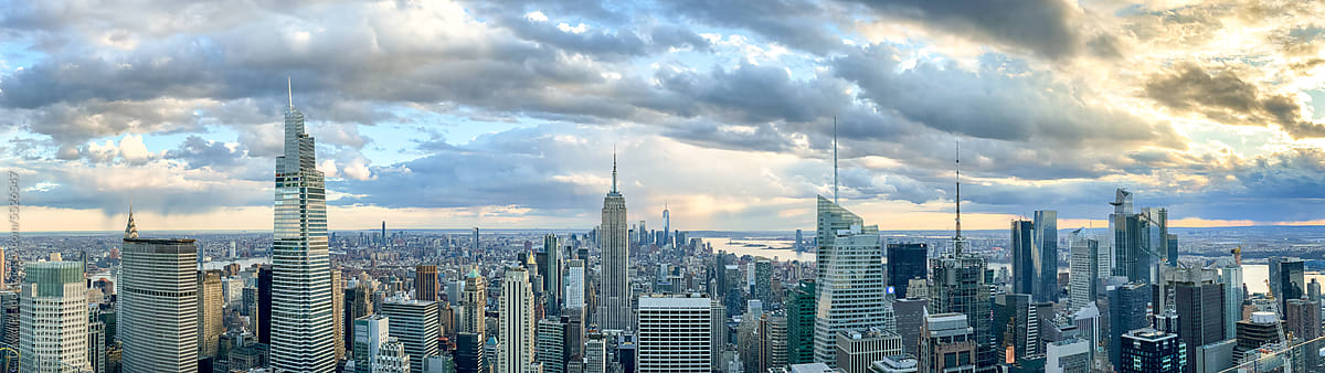 Modern skyscrapers in New York megapolis