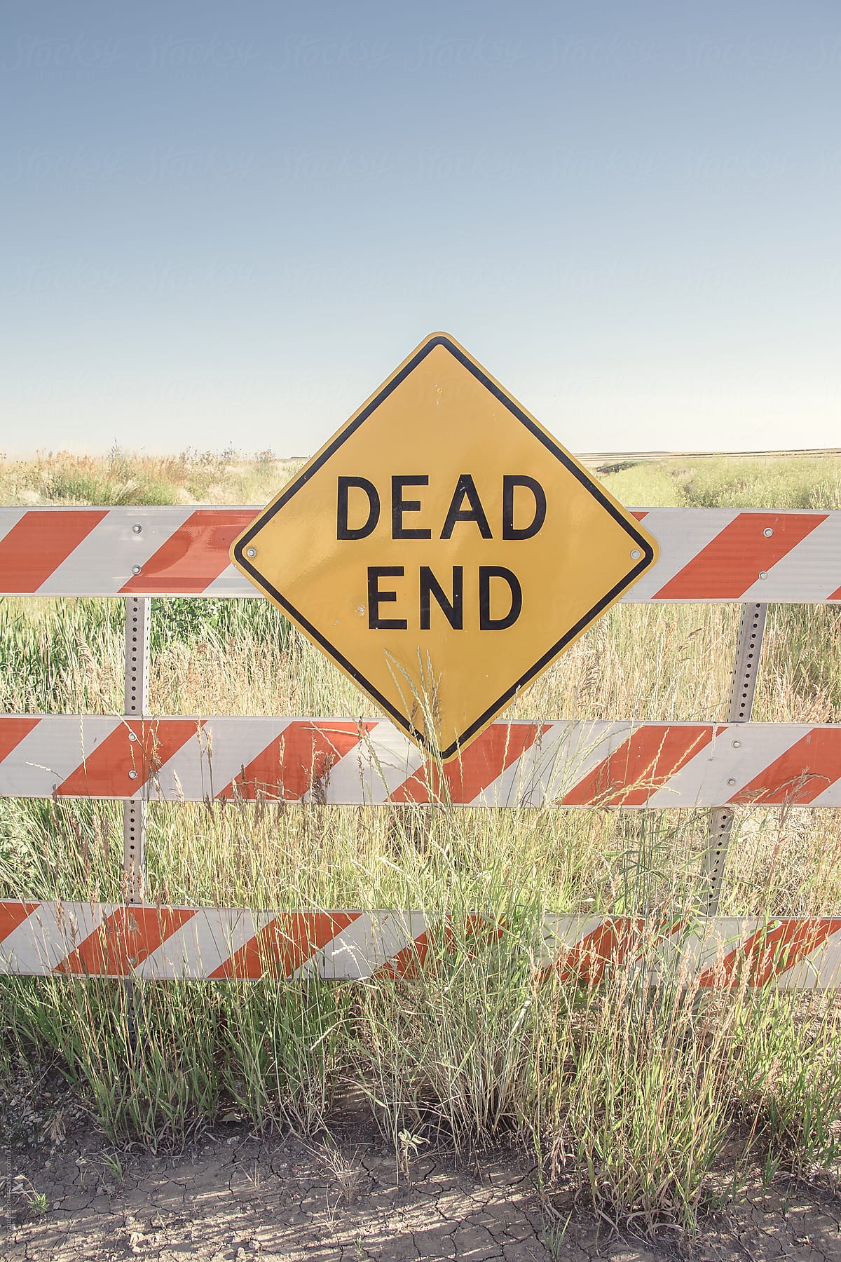 Concept: Dead end sign. Concept of Startup, Career, Economy, Balance, Strategy
