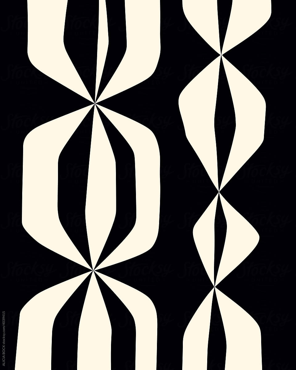 Abstract Geometric Pattern In Black And White