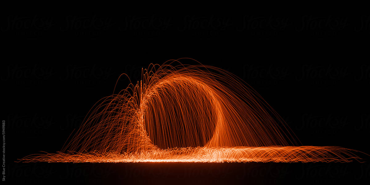 Light trails spinning simulation