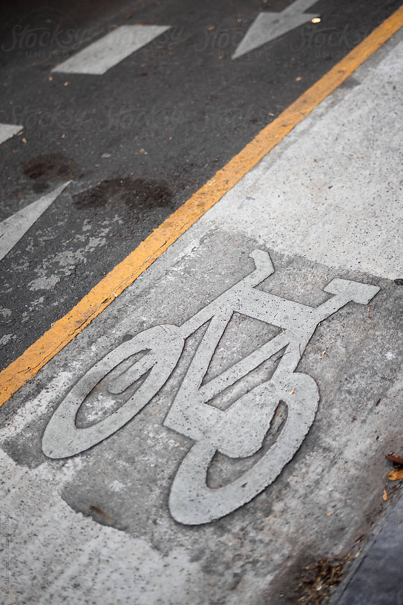 Bike Sign On The Street