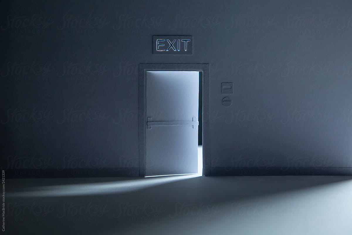 The EXIT, a paper craft  exit door