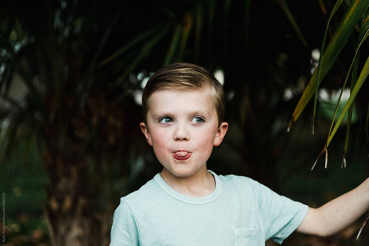 Silly Portrait Of A Young Boy Del Colaborador De Stocksy Kelly Knox Stocksy 4763