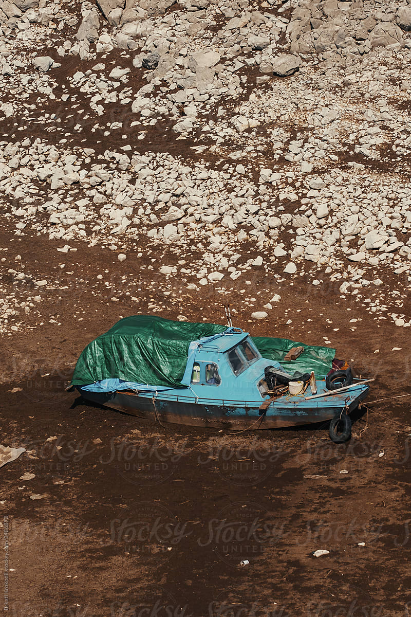 Stranded Boat On The Dry Land