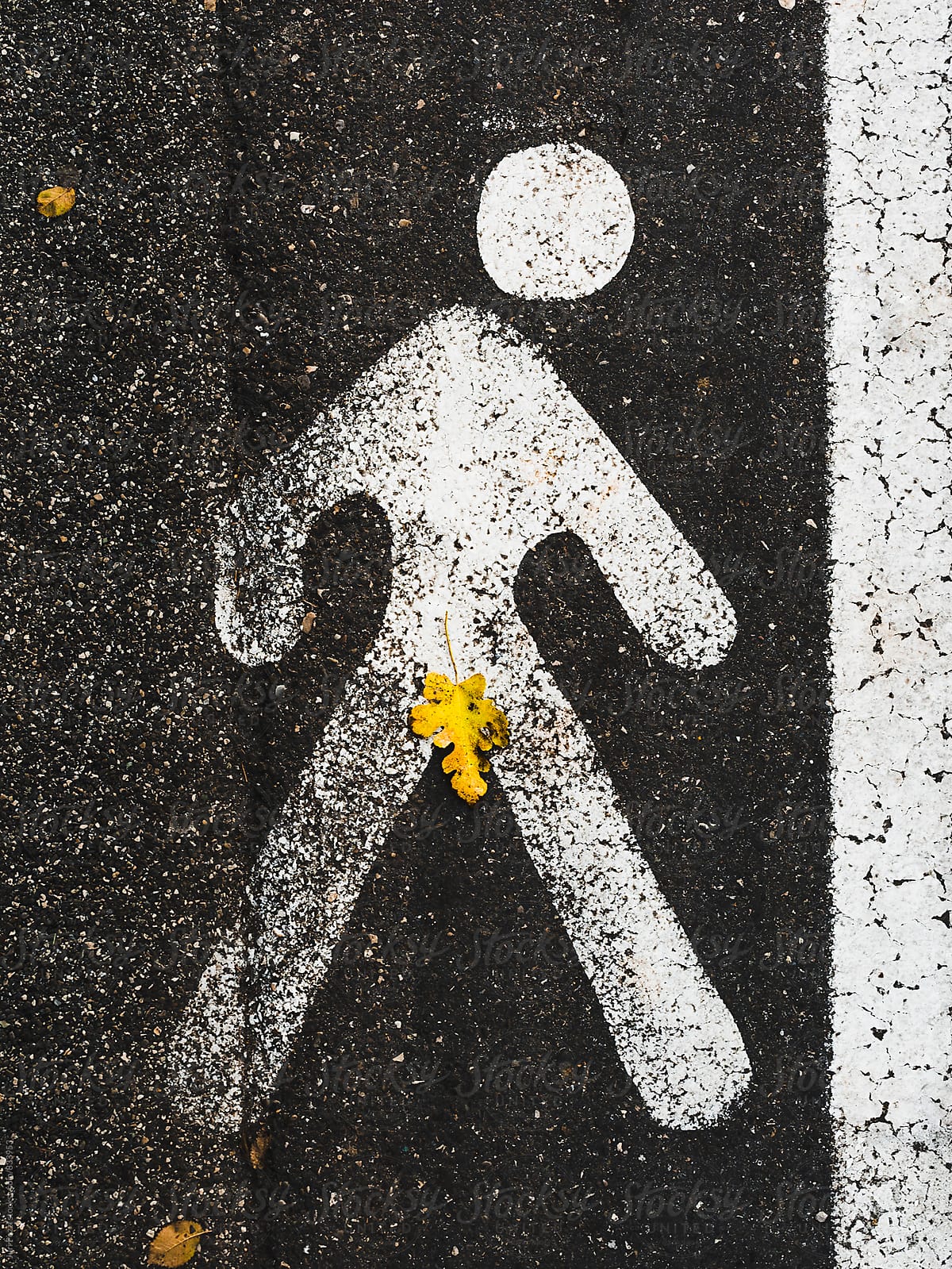 Sign Of A Naked Pedestrian With A Fig Leaf By Stocksy Contributor Studio Marmellata Stocksy