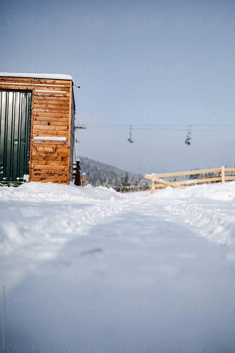 Path to the ski lift.