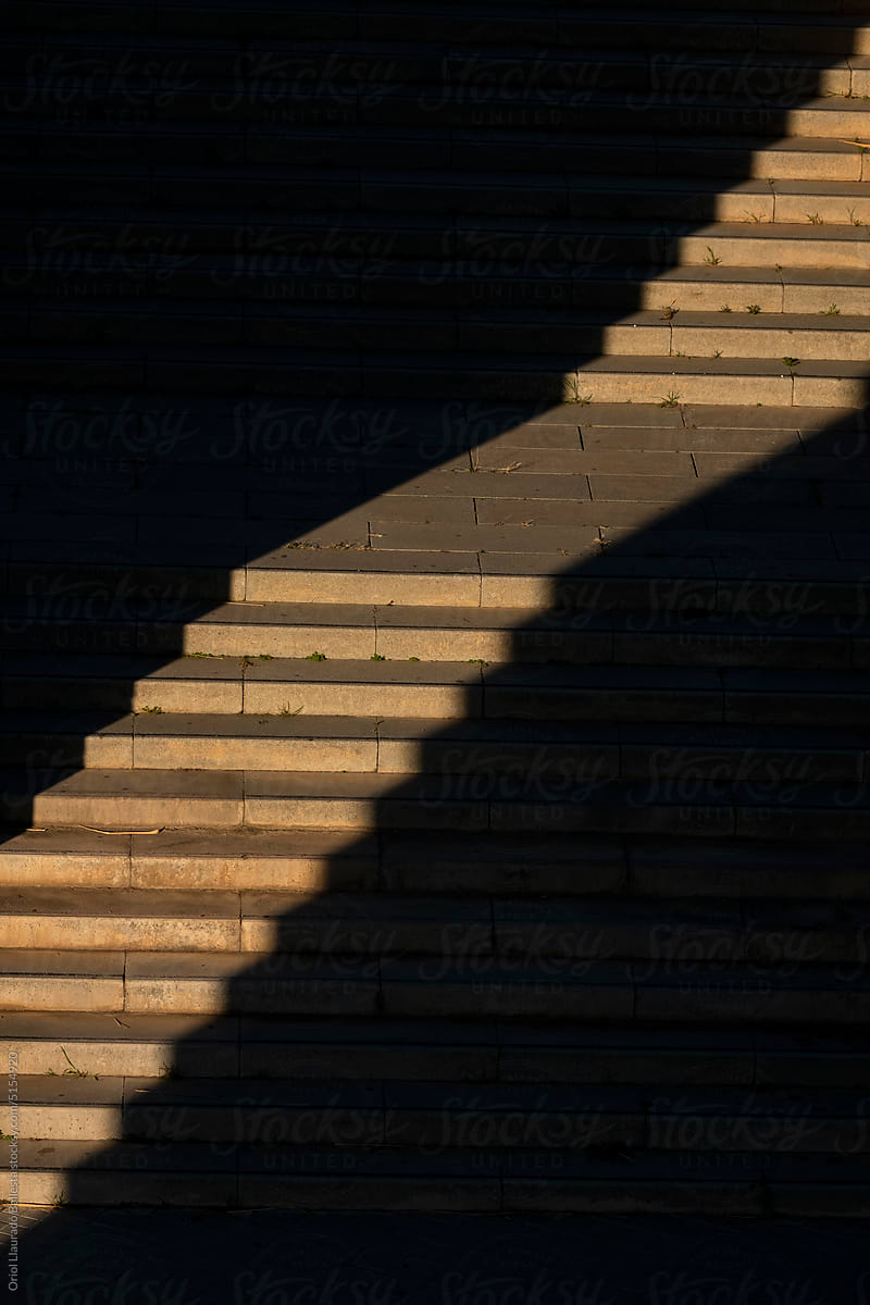 Sunlight On Stone Stairs