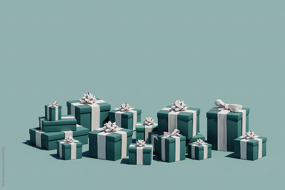 Gift boxes 3d pattern.