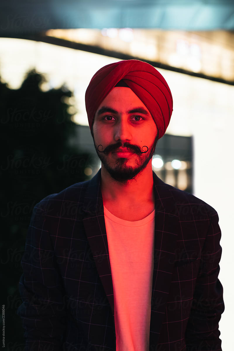 Portrait Of Handsome Indian Sikh Man By Lumina 