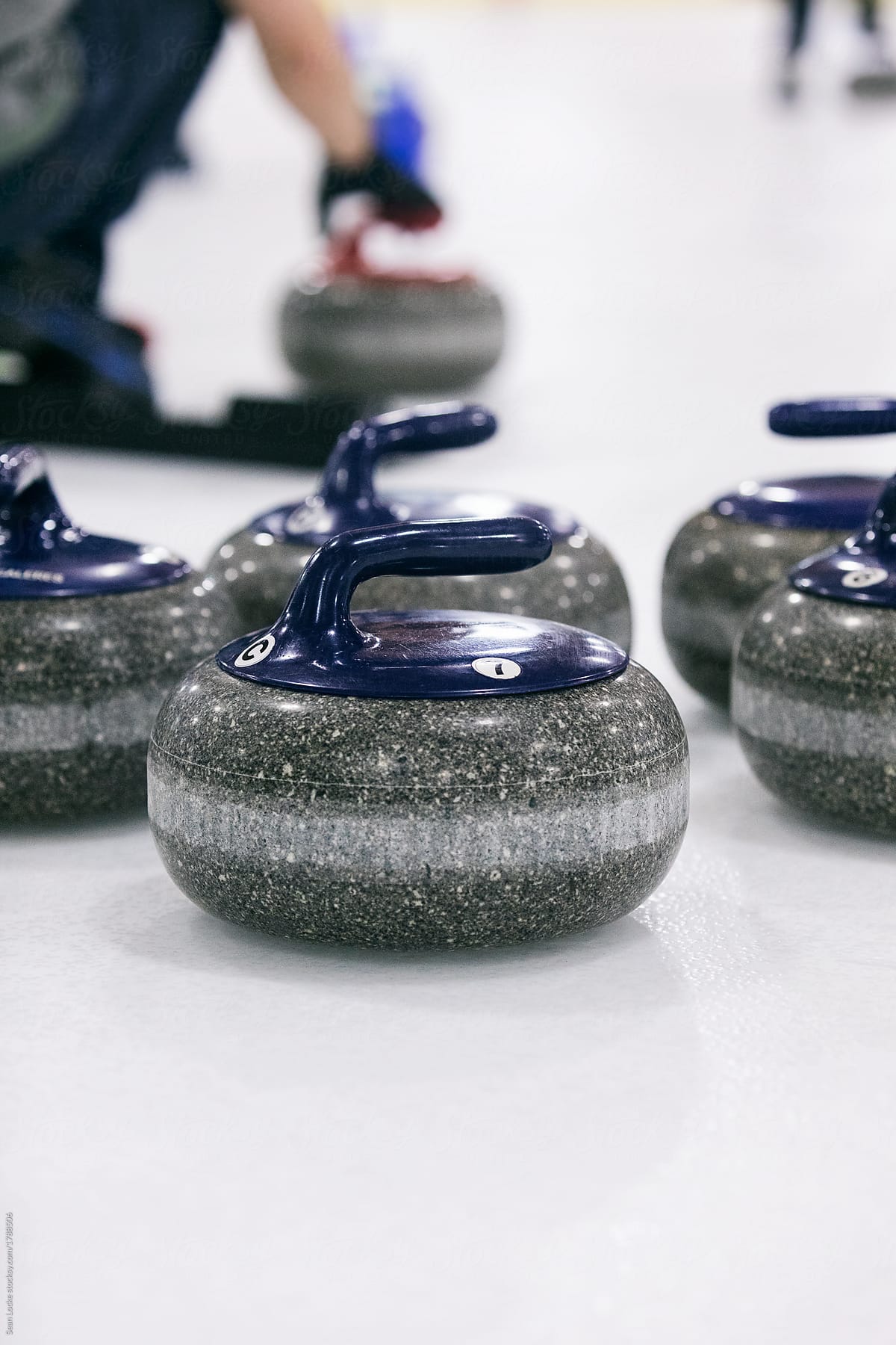 Curling: Stones Wait To Be Thrown