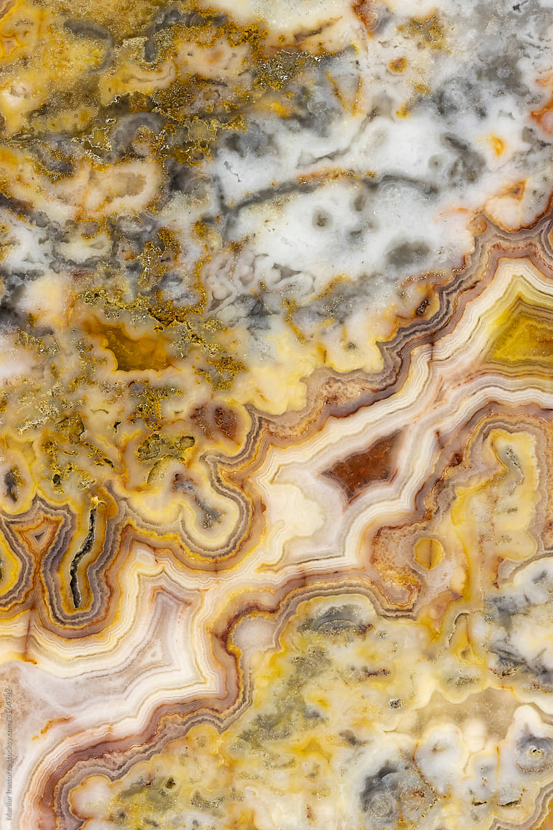 Macrophotographic Detail Of A Crazy Lace Agate From Western Australia