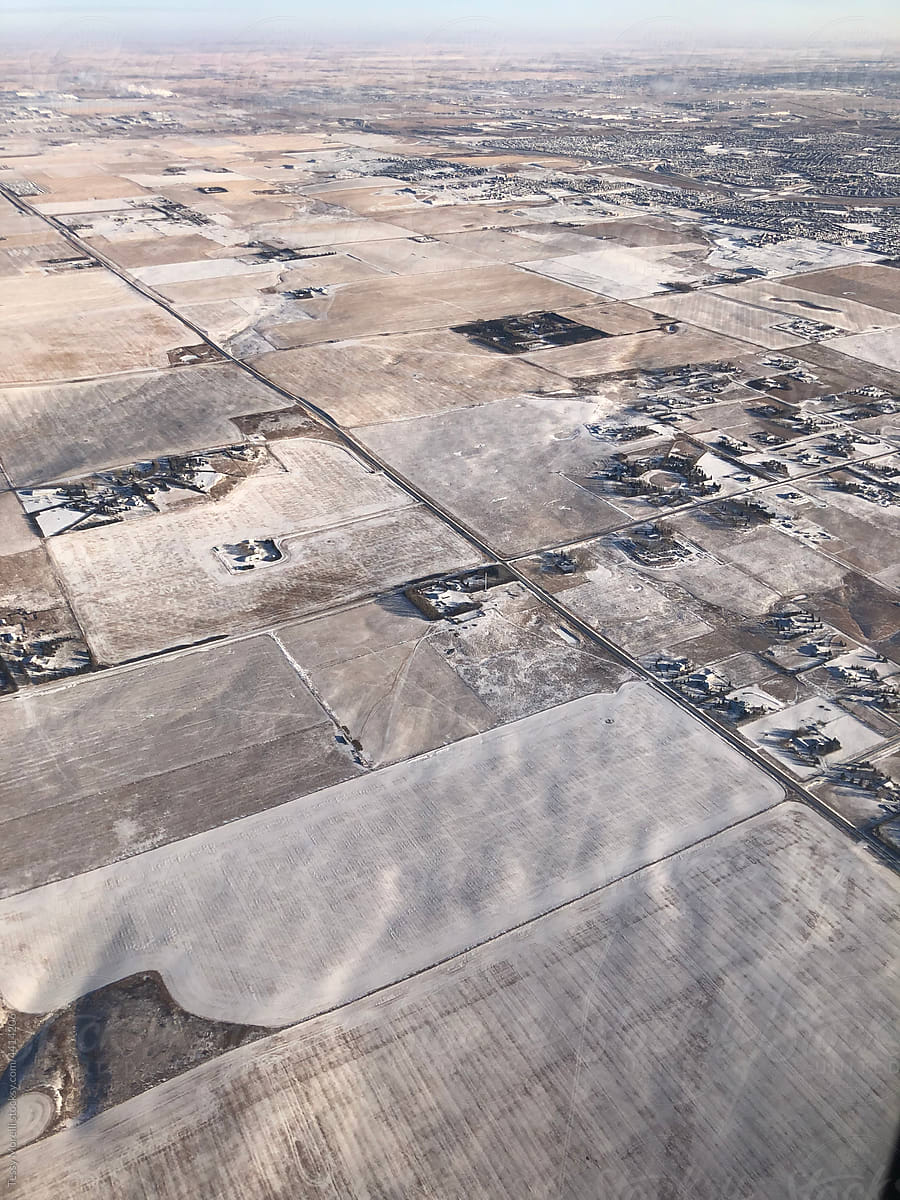 UGC Agricultural plots aerial view in Alberta
