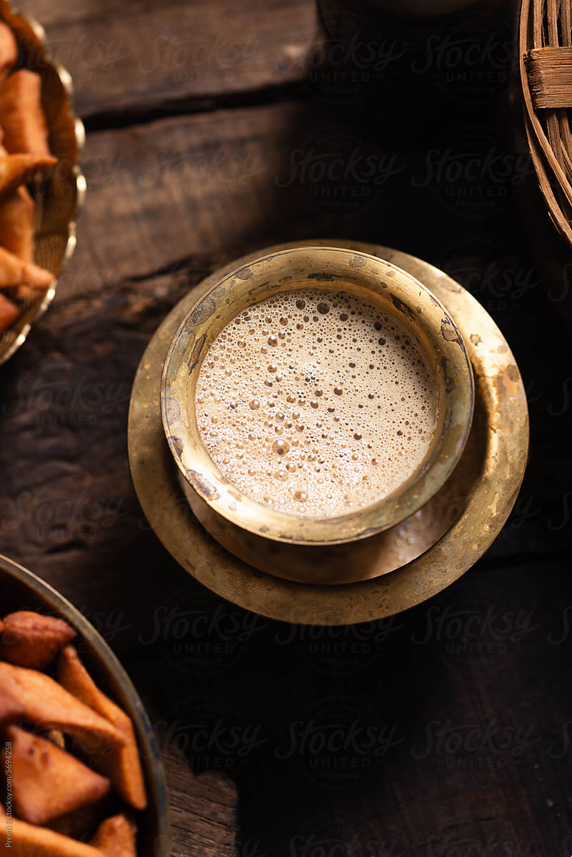 Filter coffee with evening snacks