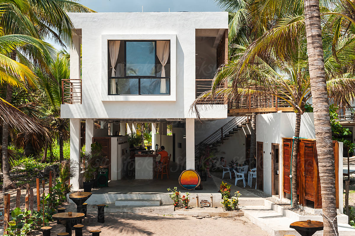 Luxury house in tropical beach