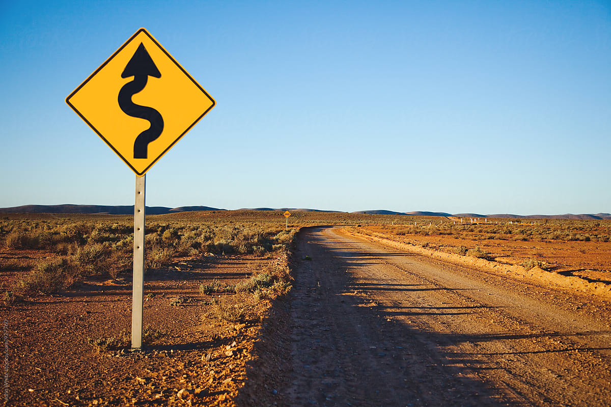 Twist in the road ahead. Outback Australia.