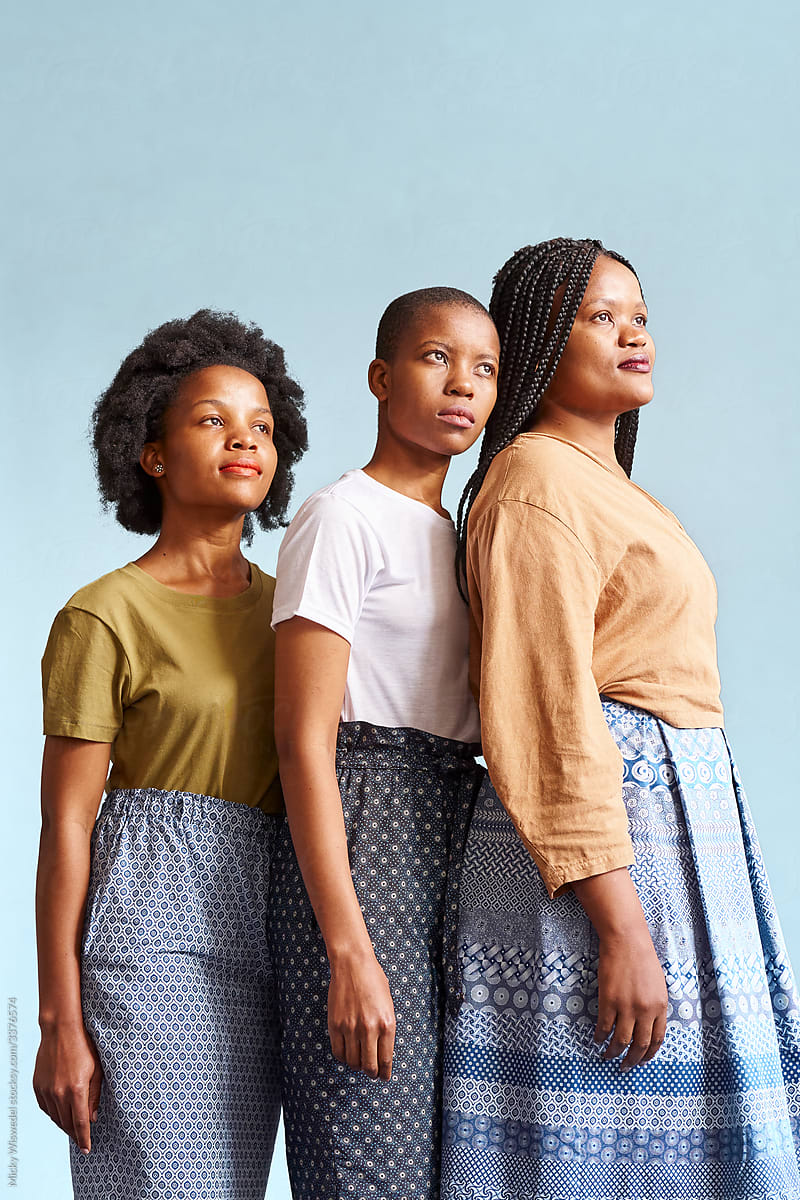 Portrait of three African sisters