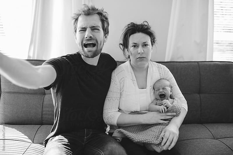 Image result for newborn baby parents tired
