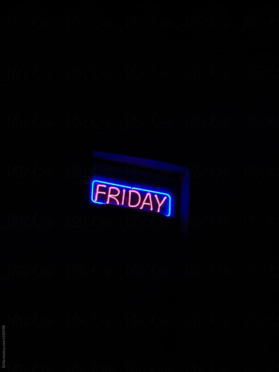 Neon Friday sign
