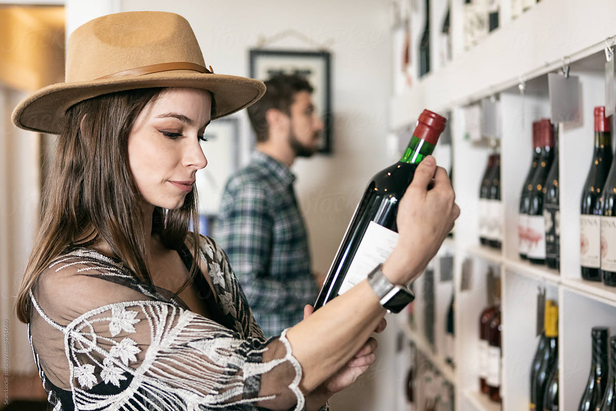 Female Shopping For Wine