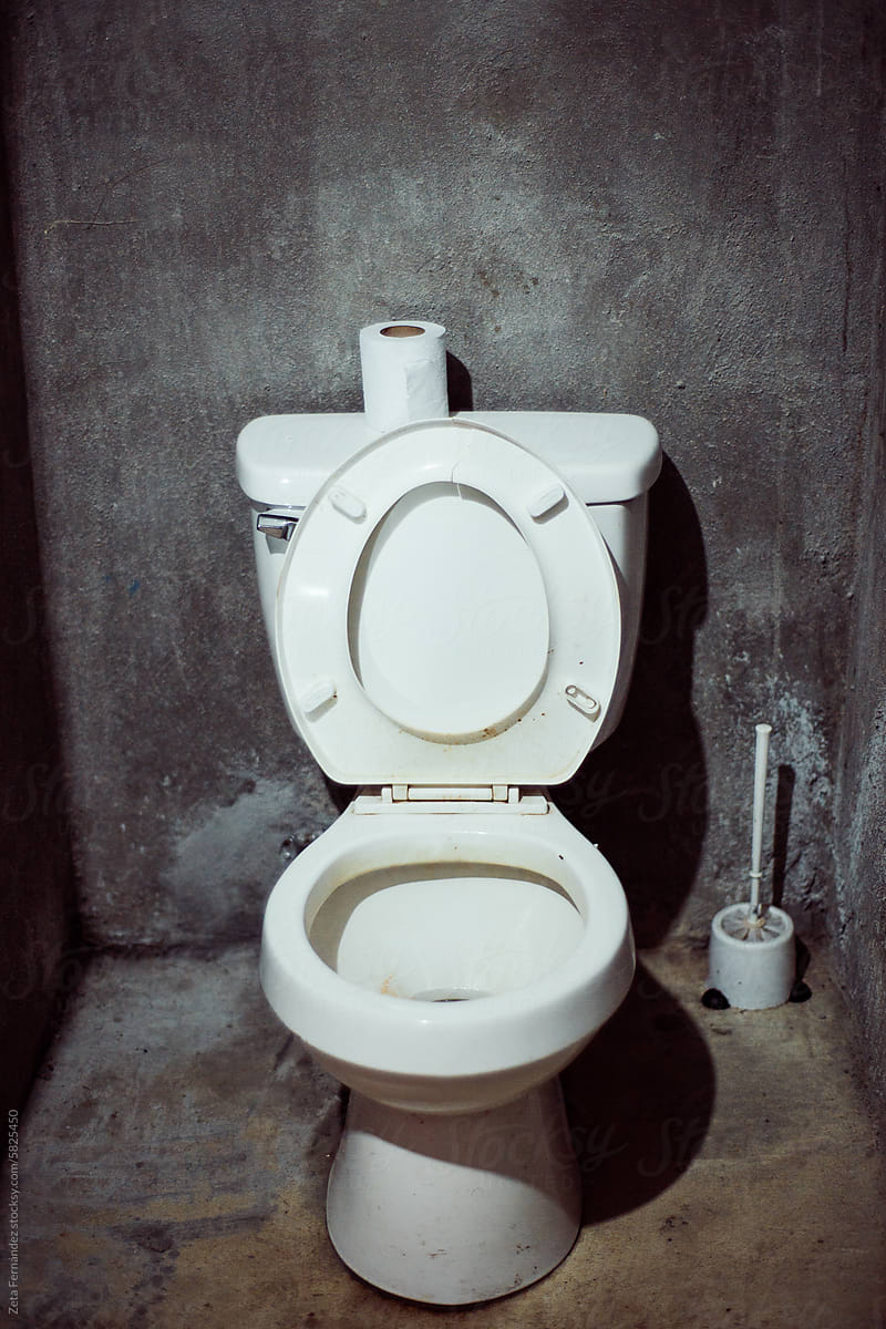 Old dirty toilet