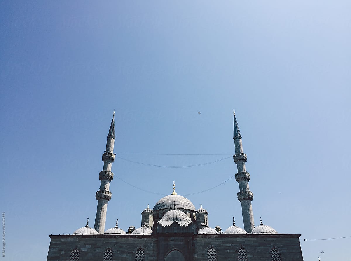 Snapshot by smartphone of Muslim Mosque in Istanbul