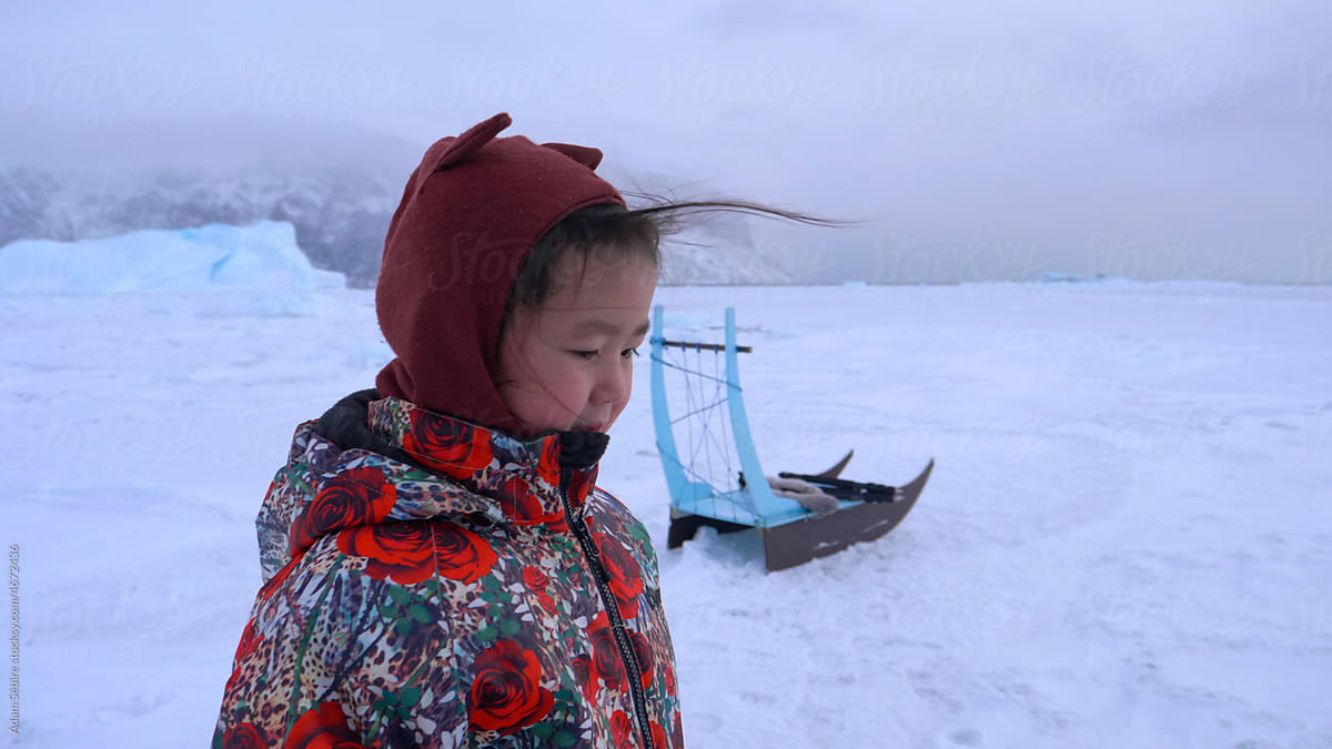 Growing up Greenlandic: indigenous child, Inuit (Inuk / Eskimo) girl