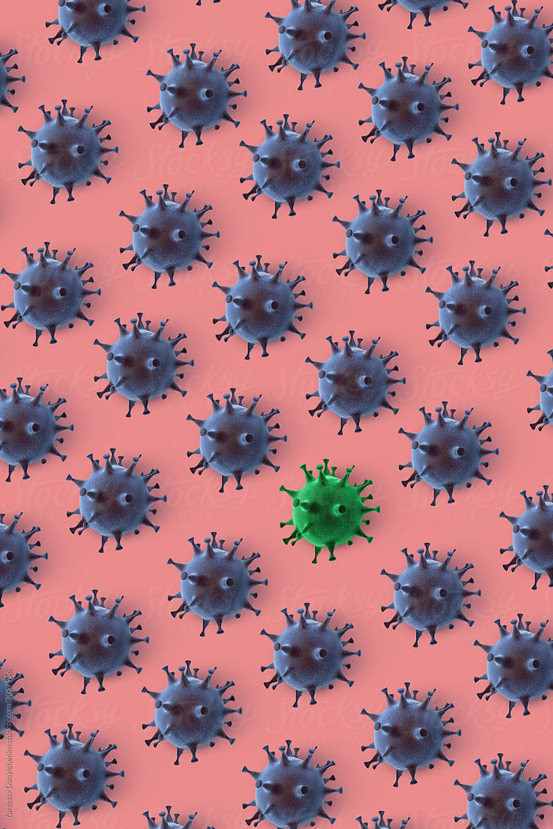 Molecules of virus pattern.
