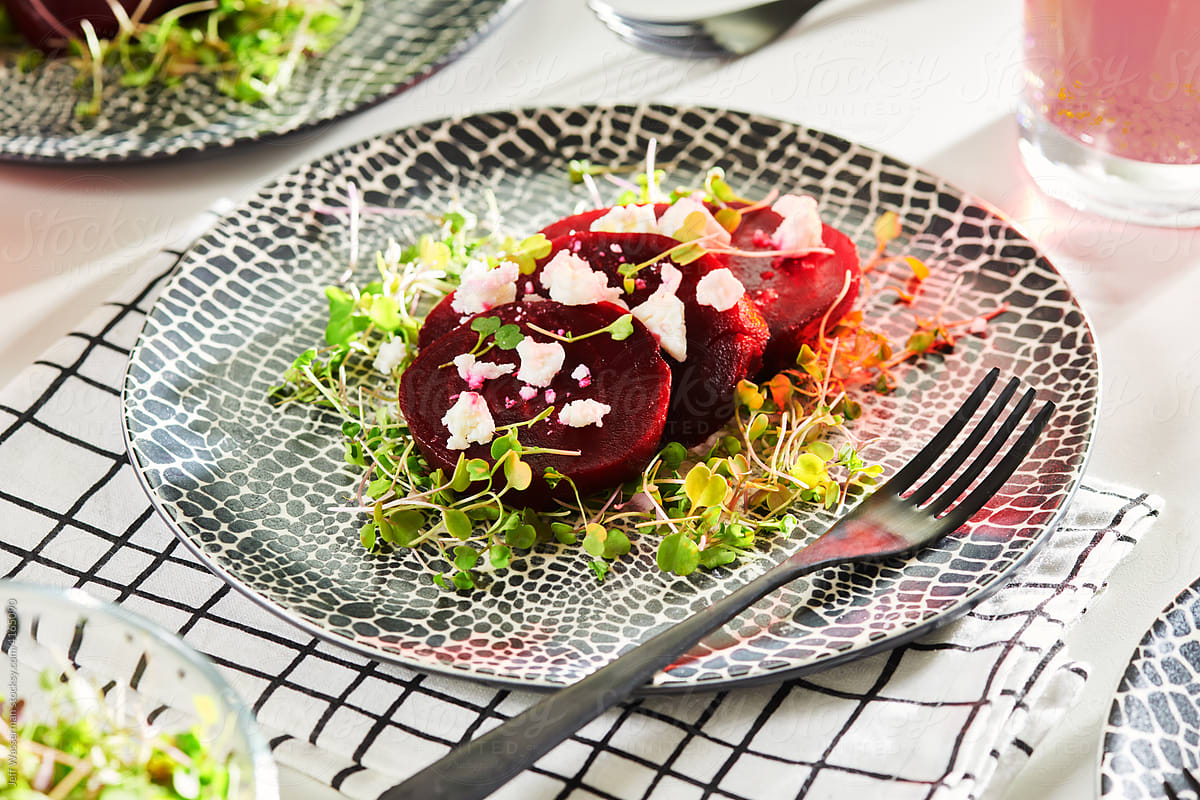 Beetroot Salad on Plate