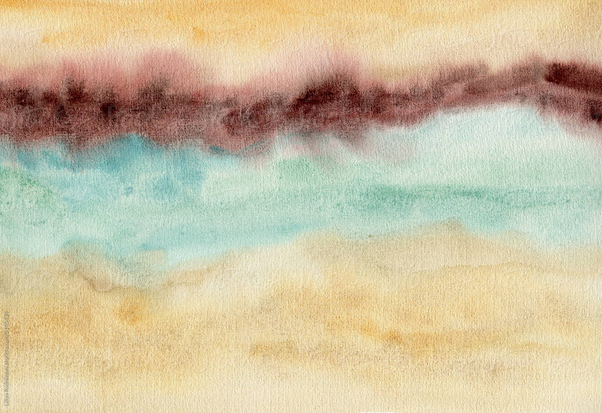 Watercolor abstract landscape