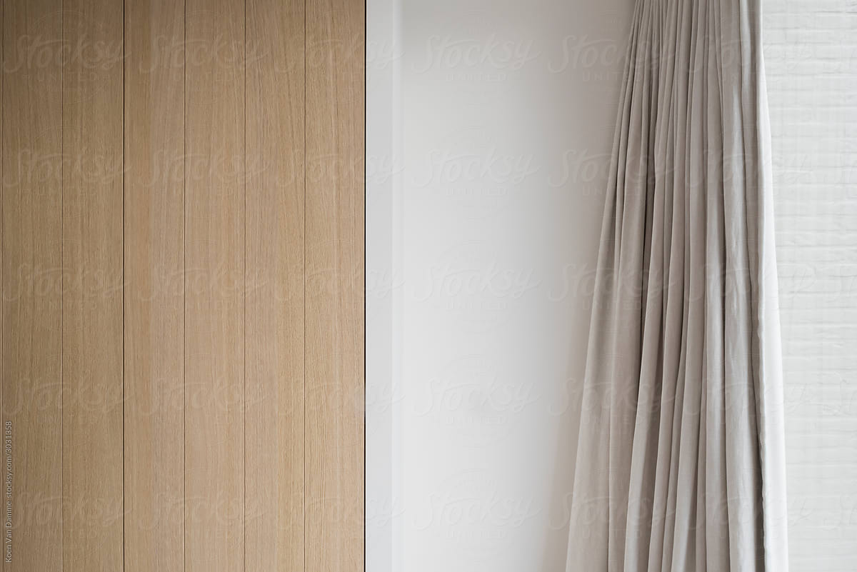 curtain and woodgrain