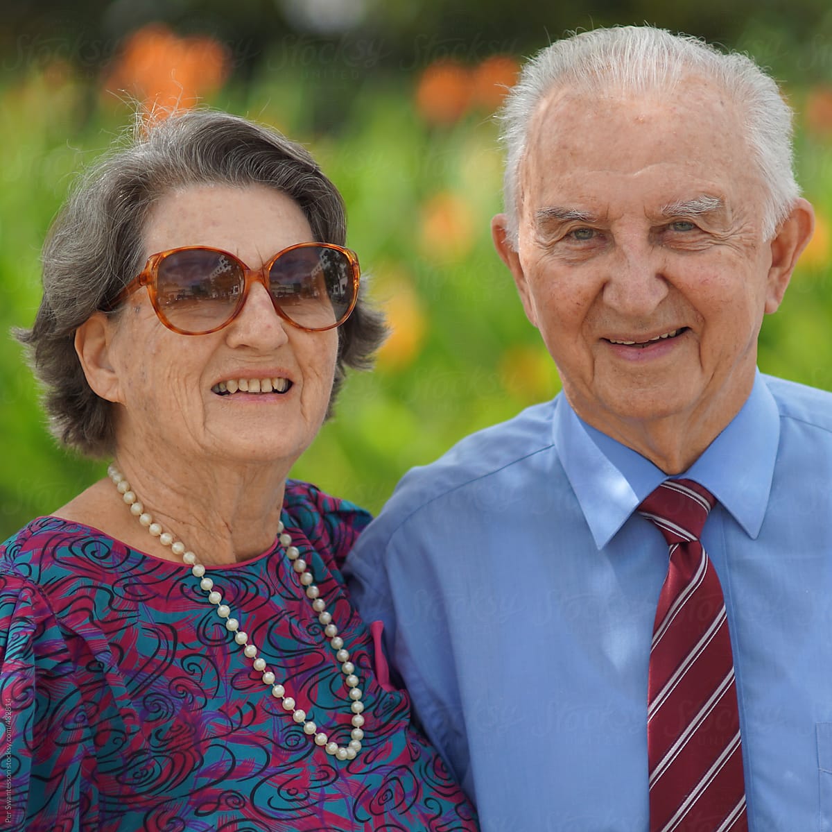 Happy, loving couple in their 80s