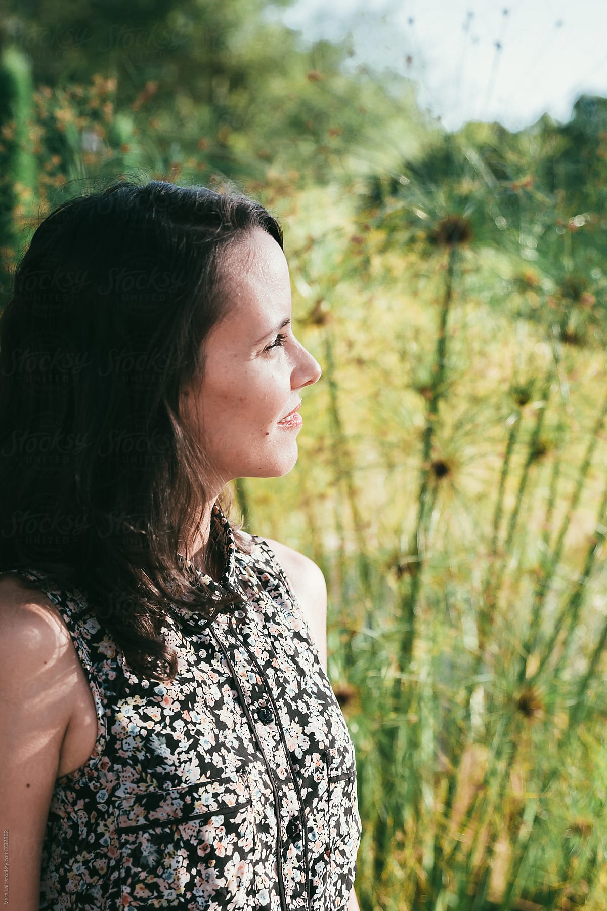 Pretty Brunette In A Park By Stocksy Contributor Vera Lair Stocksy