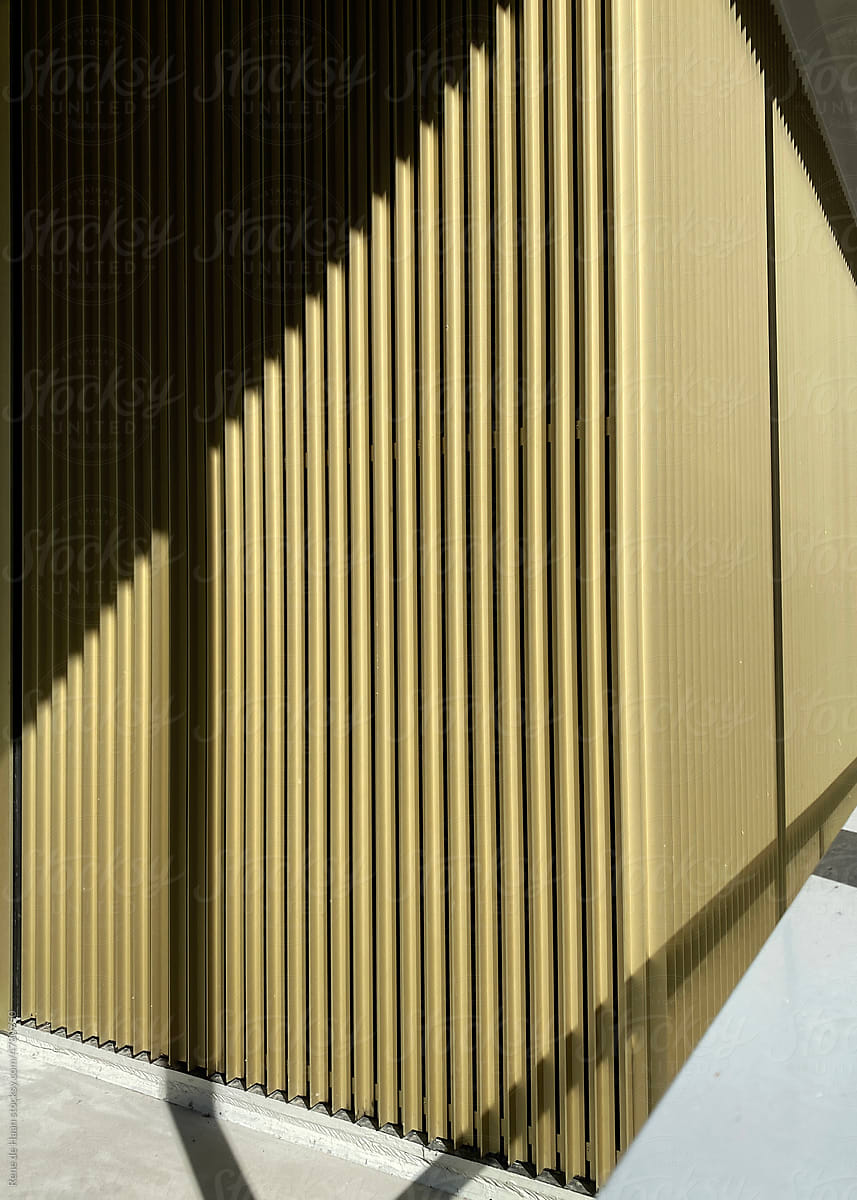 golden metal wall