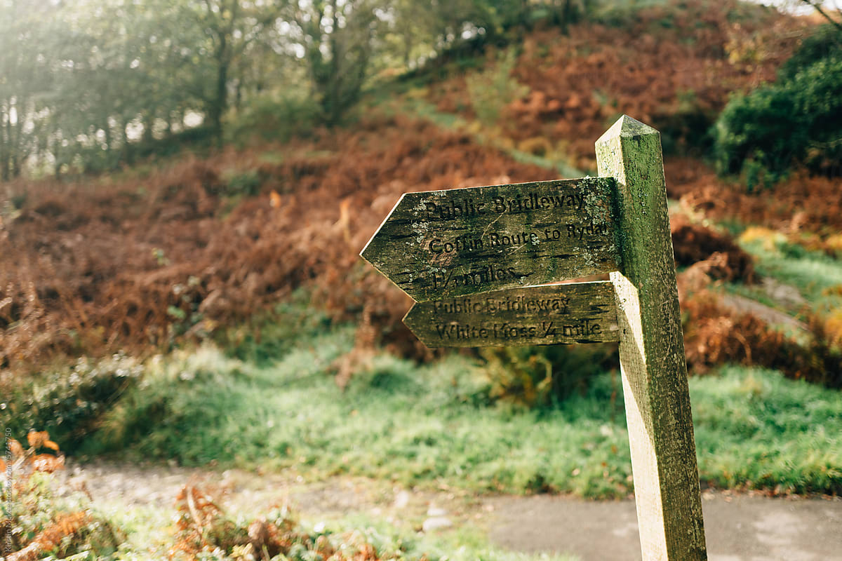 Coffin Route in signpost in Lake District