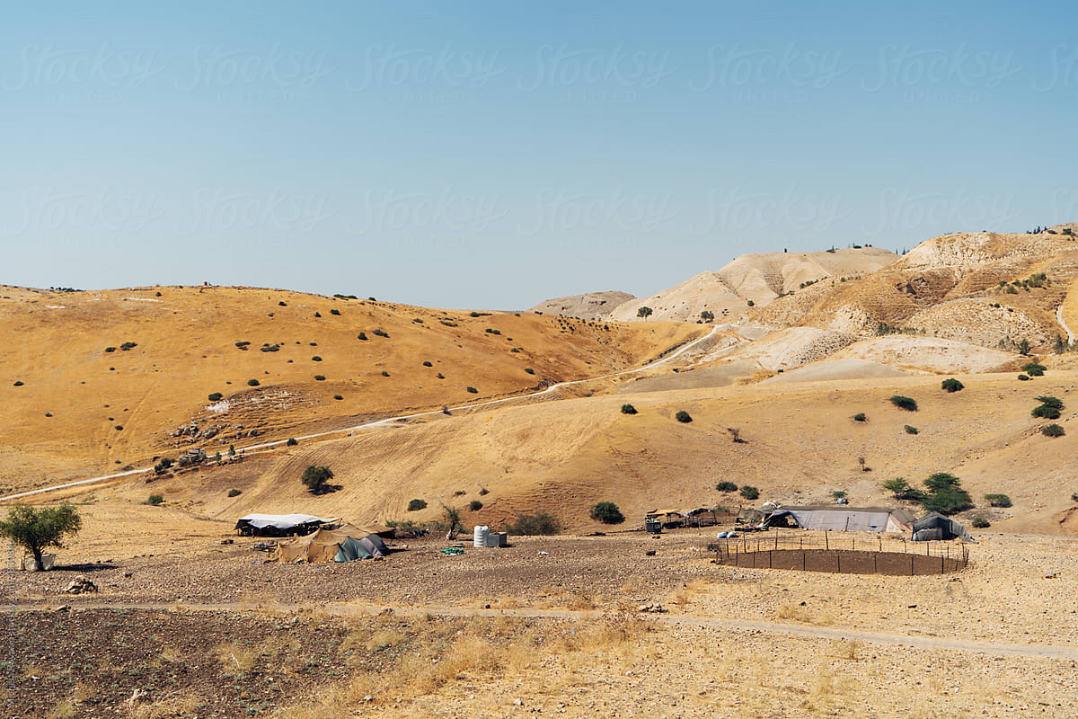 Bedouin camp in the hills